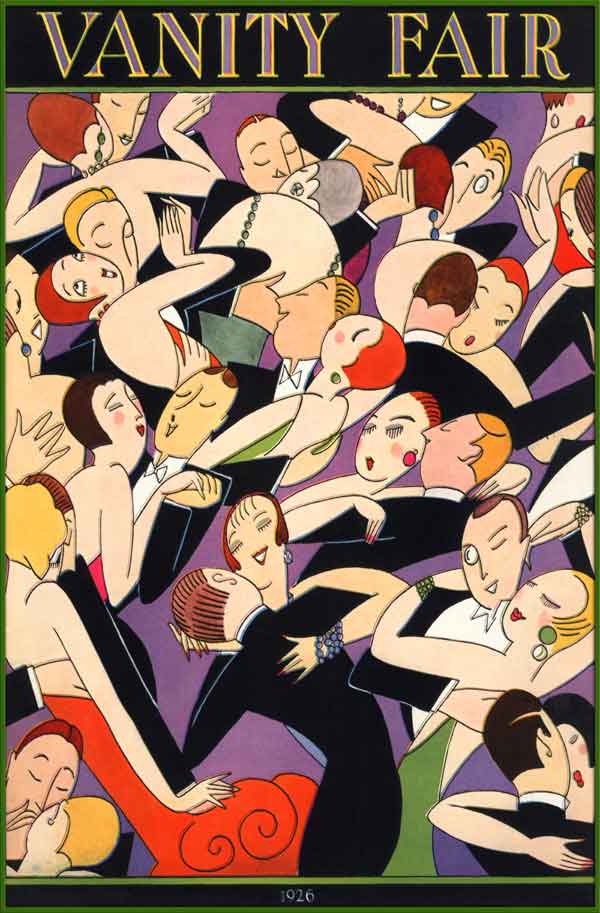 1926 ART DECO JAZZ DANCE FLOOR FLAPPER + BEAUS POSTER