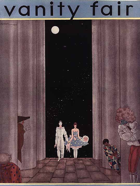 1929 ART DECO VANITY FAIR LEPAPE MASQUERADE BALL DANCE
