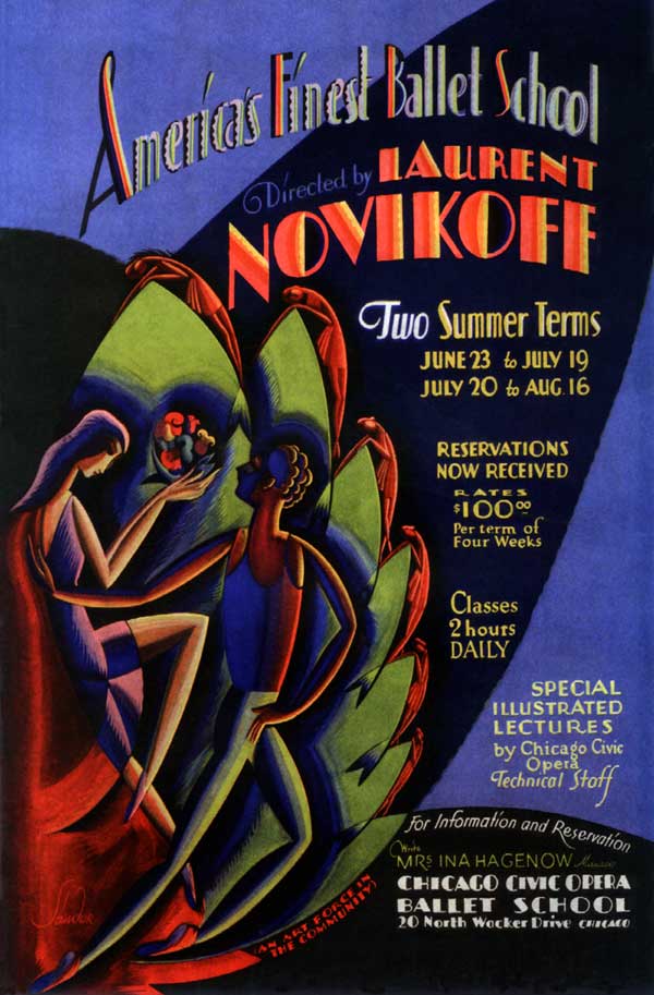 1930S ART DECO CHICAGO CIVIC OPERA BALLET DANCE SCHOOL
